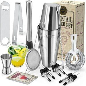 Bartender Kit Cocktail Shaker Set 16 Piece Bar Tools Drink Mixer Accessories